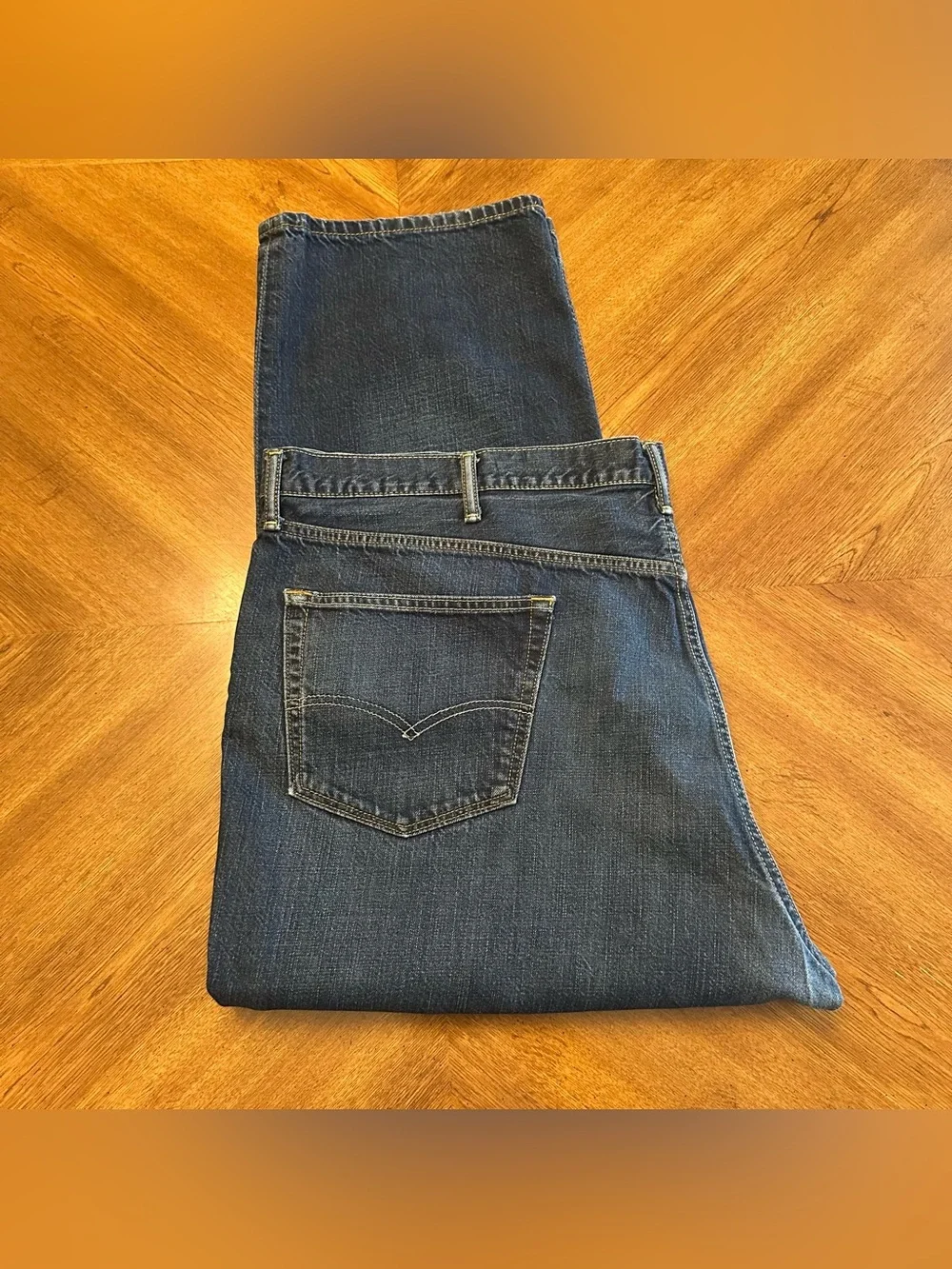 Levi's 559 Relaxed Straight Blue Dark Wash Denim Jeans Big and Tall 50x30 Casual